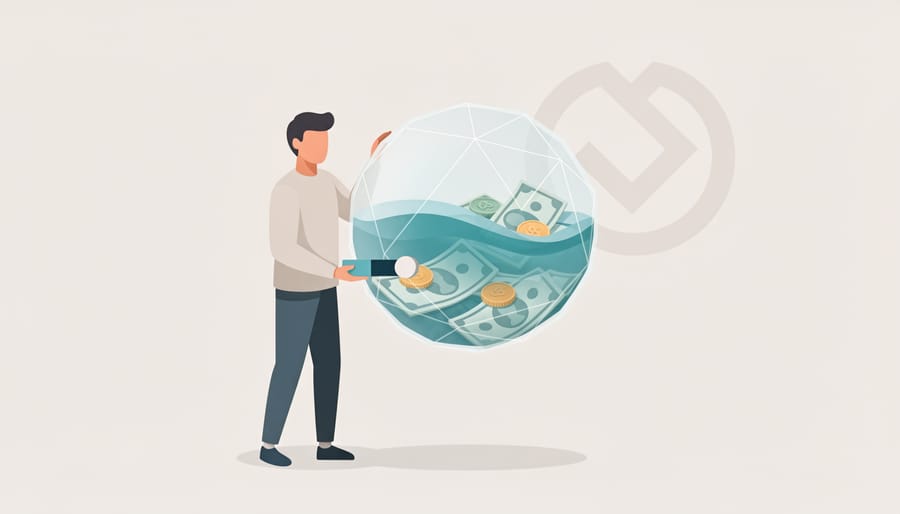 Homeowner holding keys and a small stack of money in a softly lit interior.